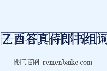 乙酉答真侍郎书组词是什么意思的图片